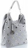 Kožené kabelka shopper bag Vittoria Gotti světle šedá V3077Z